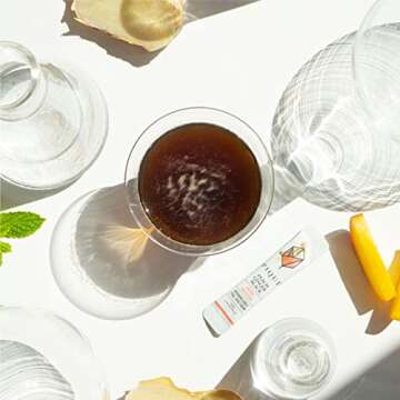 Pique Organic Peach Ginger Tea Crystals - Caffeinated Black Tea For Energy, Prebiotic Polyphenols Supports Healthy Digestion - 28 Single Servings (2 Pack)