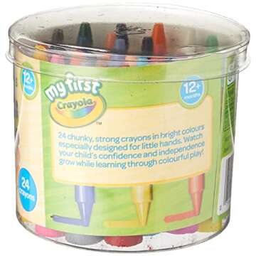 CRAYOLA MyFirst Jumbo Crayons - Assorted Colours (Pack of 24) | Easy-Grip Colouring Crayons Perfect ...