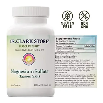 Dr. Clark Magnesium Sulfate - Constipation and Liver Cleanse