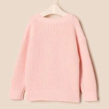Amazon Essentials x Sofia Grainge Unisex Babies' Pullover Sweater, Light Pink, 12 Months