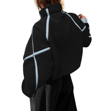 Yanekop Women's Fleece Oversized Sherpa Pullover Sweater