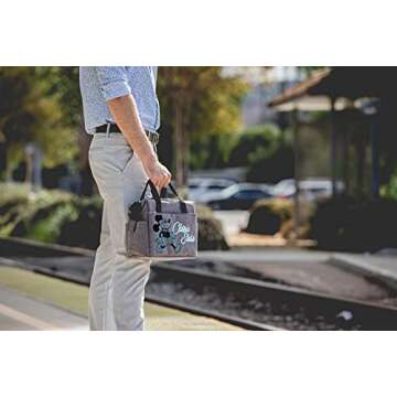 PICNIC TIME Disney Mickey Mouse On The Go Lunch Bag, Soft Cooler Lunch Box, Insulated Lunch Bag, (He...