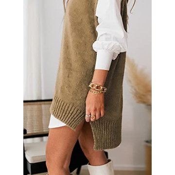 Stylish EVALESS Women's V Neck Sweater Vest for Fall