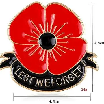 Enamel Flower Remembrance Pin for Memorial