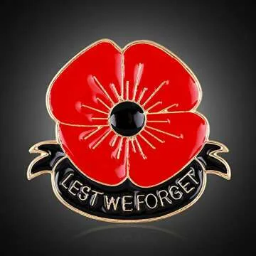 Enamel Flower Remembrance Pin for Memorial