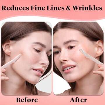 Kitsch Dermaplaning Tool - Face Razors for Women and Men, Eyebrow Trimmer and Face Shaver, Facial Hair Removal, Facial Razors for Women and Men, Dermaplane Razor - 6 pc Blush