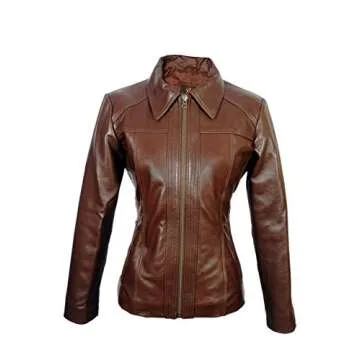 SID Women's Lambskin Leather Trench Coat Jacket, Bold Brown, XXLarge