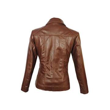SID Women's Lambskin Leather Trench Coat Jacket, Bold Brown, XXLarge