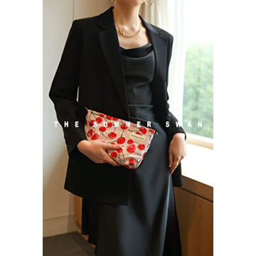 Discover The Summer Swan Large Aesthetic Makeup Bag