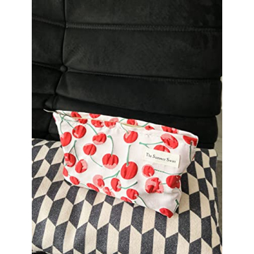 Discover The Summer Swan Large Aesthetic Makeup Bag