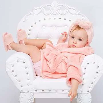 Rising Star Pink Bathrobe Spa Set for Newborn Girls