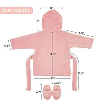 Rising Star Pink Bathrobe Spa Set for Newborn Girls
