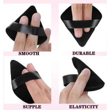 30 Pcs Velour Triangle Powder Puff Soft Face Makeup Puff, Beauty Setting Powder Puffs for Face and Body, Triangle Sponges for Wet Dry Cosmetic Foundation Loose Mineral Powder Makeup Tool