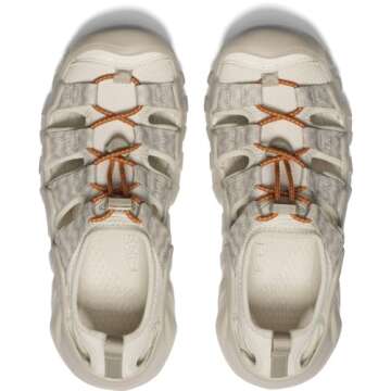 KEEN Women's Hyperport H2 Breathable Easy On Comfortable Hiking and Water Sandals, Birch/Plaza Taupe, 9.5