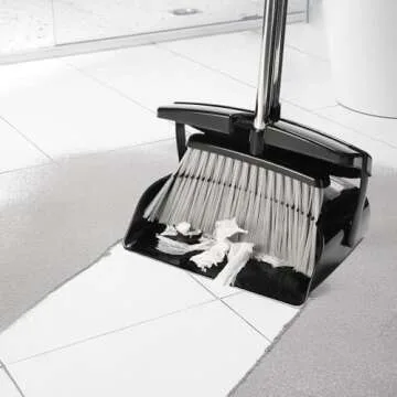 Effortless Home Cleaning with Broom and Dustpan Set