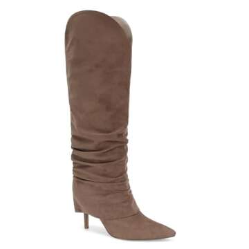 Stylish Wnshonzy Suede Knee High Boots for Women