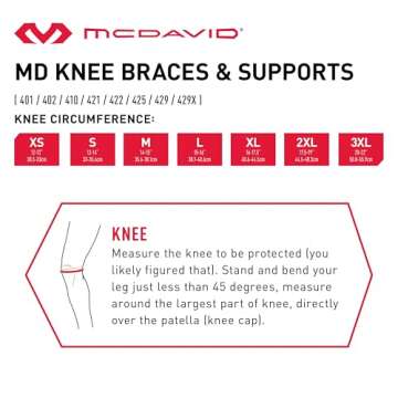 McDavid Knee Brace Support with Side Stays, Compression Knee Sleeve & Cross Straps for Patellar Tend...