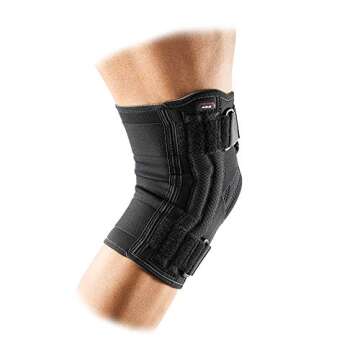 McDavid Knee Brace Support with Side Stays, Compression Knee Sleeve & Cross Straps for Patellar Tendon Support, Tendonitis, Arthritis Pain Relief, Recovery, Knee Brace for Men and Women