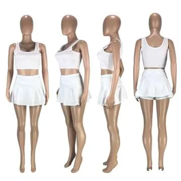 Athletic Women’s Tennis Skirt Sets - Stylish & Versatile