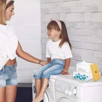 Dryer Sheet Holder Dispenser,Acrylic Dryer Sheet Container Box with Drawers and Lid for Laundry Room Organization, Storage Dryer and Fabric Sheet, Dryer Balls, Clothes Pins