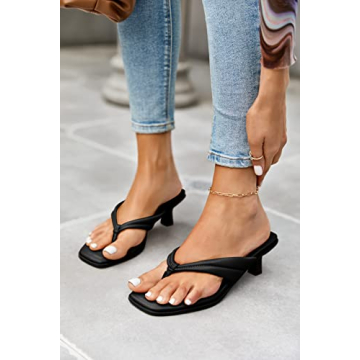 Stylish Ownmeen Women's Kitten Heel Sandals for Summer