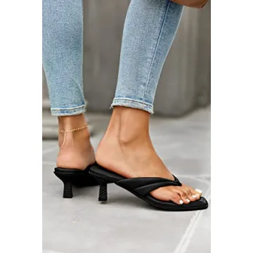 Stylish Ownmeen Women's Kitten Heel Sandals for Summer