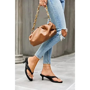 Stylish Ownmeen Women's Kitten Heel Sandals for Summer