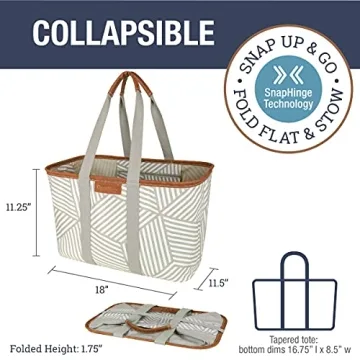 CleverMade Collapsible LUXE Tote - Stylish and Practical Utility Bag
