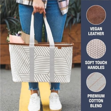 CleverMade Collapsible LUXE Tote - Stylish and Practical Utility Bag