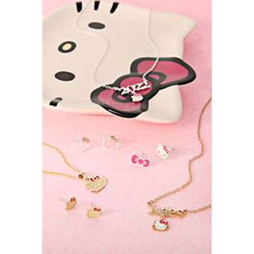 Hello Kitty Sanrio Jewelry Dish - Ceramic Trinket Tray and Ring Dish Jewelry Tray Officially License...