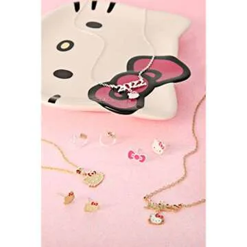 Hello Kitty Sanrio Jewelry Dish - Ceramic Trinket Tray and Ring Dish Jewelry Tray Officially License...