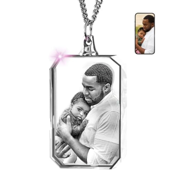 Personalized Laser Etched 3D Necklace for Gifts