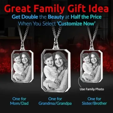Personalized Laser Etched 3D Necklace for Gifts