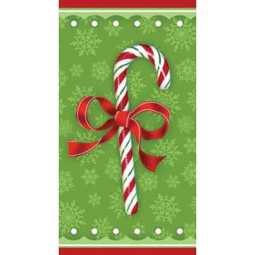 Creative Converting Candy Cane Bliss Guest Napkins 16 Count