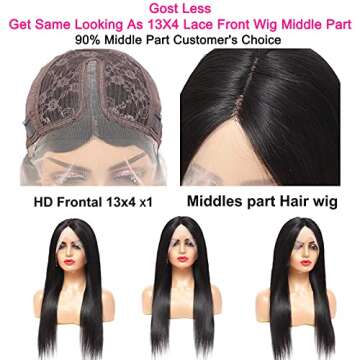 eool 12A 12 Inch 180 Density Wear and Go Glueless Wigs Human Hair Straight Chocolate Brown Lace Front Wig Pre Plucked Pre Cut 5x6 HD Lace Closure Wigs for Women
