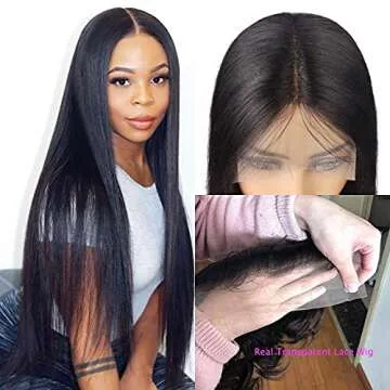 eool 12A 12 Inch 180 Density Wear and Go Glueless Wigs Human Hair Straight Chocolate Brown Lace Front Wig Pre Plucked Pre Cut 5x6 HD Lace Closure Wigs for Women