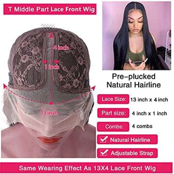 eool 12A 12 Inch 180 Density Wear and Go Glueless Wigs Human Hair Straight Chocolate Brown Lace Front Wig Pre Plucked Pre Cut 5x6 HD Lace Closure Wigs for Women