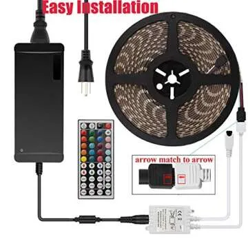HOMELYLIFE 32.8ft RGB LED Strip Lights Color Changing Kit