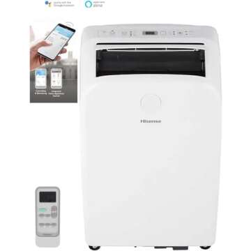 Hisense Smart SACC 8,000 BTU Dual Hose Portable AC with Heat Pump