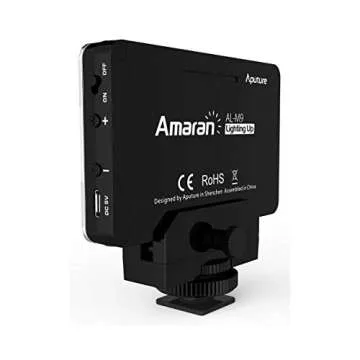 Aputure Amaran AL-M9 Lighting Up Pocket Sized LED CRI/TLCI 95+ 9 SMD Bulbs 9 Steps Dimming 5500K Max 900lux Internal Battery with Micro-USB Charging for Sony Canon Nikon