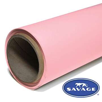 Savage Seamless Paper Photography Backdrop - Color #3 Coral, 86" x 18' for YouTube, Interviews, Port...