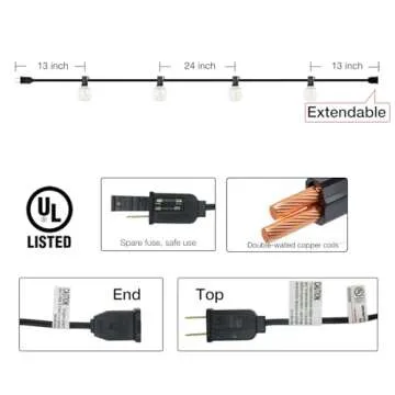 DAYBETTER 100FT Outdoor String Lights for Every Occasion