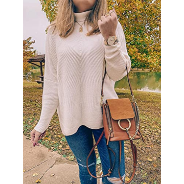 Stylish ANRABESS Turtleneck Oversized Sweater