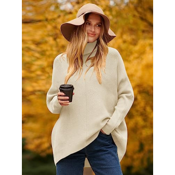 Stylish ANRABESS Turtleneck Oversized Sweater
