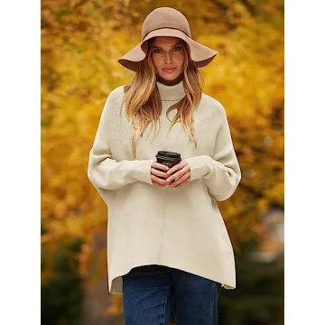 Stylish ANRABESS Turtleneck Oversized Sweater