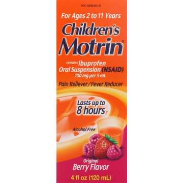 Motrin Children's Pain Reliever and Fever Reducer, 4 Fluiduid Ounce (Pack of 2)