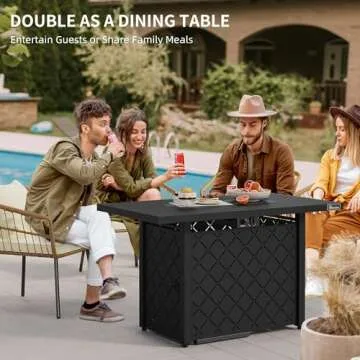 YITAHOME Gas Fire Pit Table - 50,000 BTU For Outdoor Fun