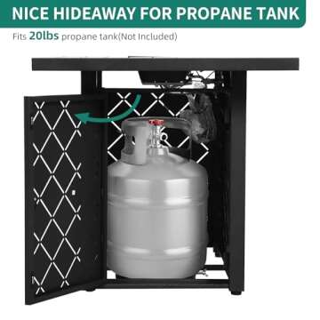 YITAHOME Gas Fire Pit Table - 50,000 BTU For Outdoor Fun