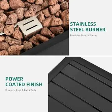 YITAHOME Gas Fire Pit Table - 50,000 BTU For Outdoor Fun