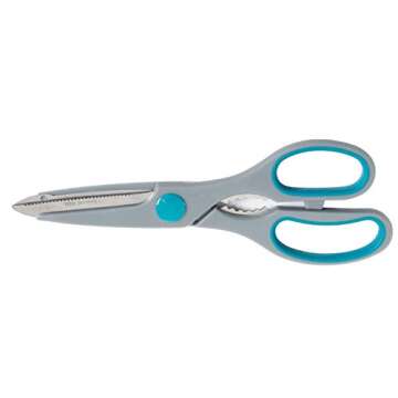 Oster Lindbergh 14 Piece Stainless Steel Cutlery Set Black Block, Teal Handles,Teal/Black